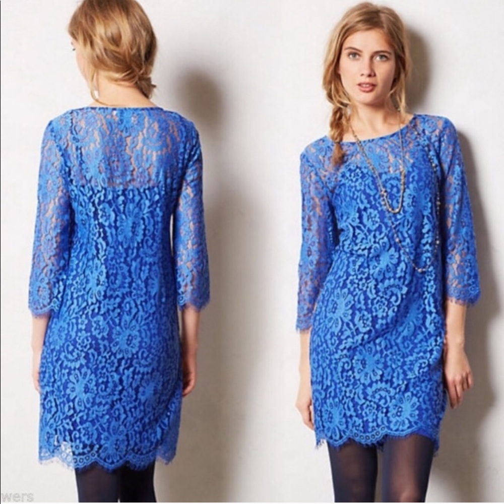Anthropologie hd in Paris Overture Blue Lace Shift